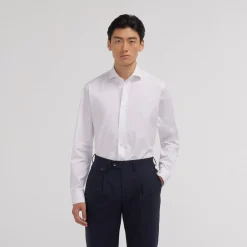 HAST Chemise premium en popeline double retors he> Classique | Chemises Blanches