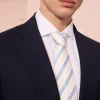 HAST Cravate en soie écrue à rayures> Cravates