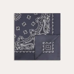HAST Foulard en soie marine><noscript><img width=