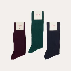 HAST Pack de trois chaussettes en laine mérinos> Chaussettes