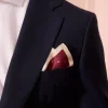 HAST Pochette en soie bordeaux à motifs> Pochettes