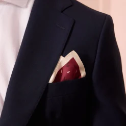 HAST Pochette en soie bordeaux à motifs> Pochettes
