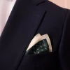 HAST Pochette en soie verte à motifs> Pochettes