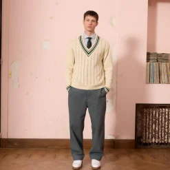 HAST Pull cricket en coton écru><noscript><img width=
