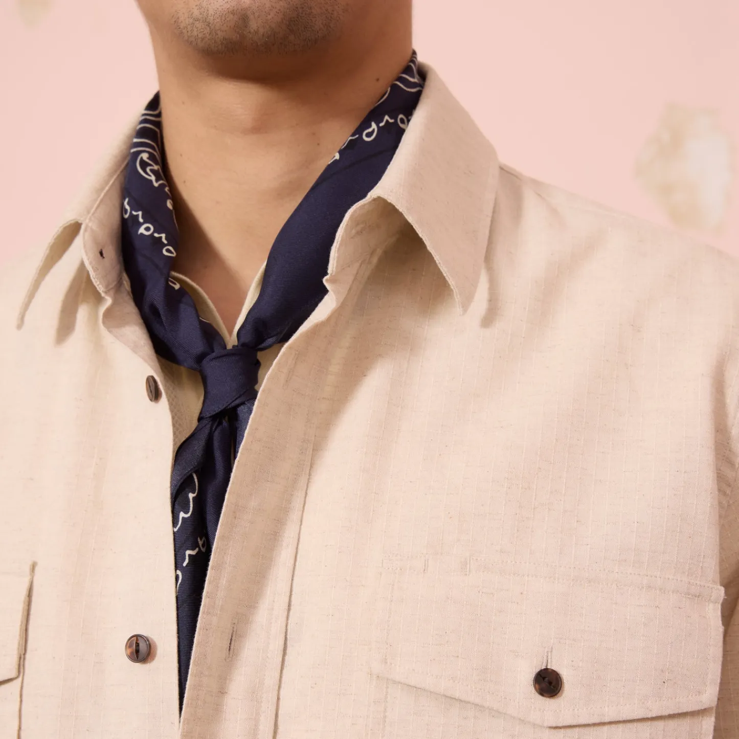 HAST Surchemise en ripstop beige> Surchemises | Chemises Casual