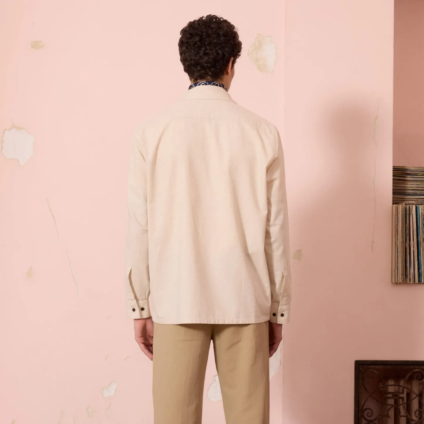 HAST Surchemise en ripstop beige> Surchemises | Chemises Casual