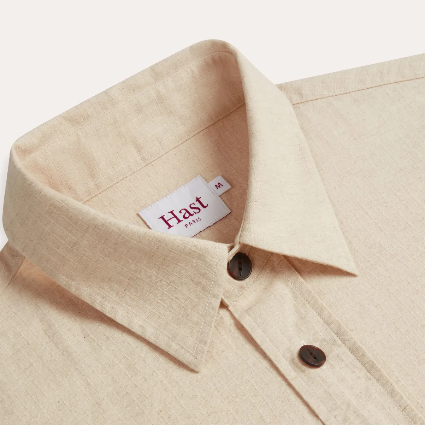 HAST Surchemise en ripstop beige> Surchemises | Chemises Casual