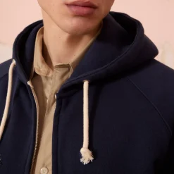 HAST Sweat à capuche zippé marine><noscript><img width=