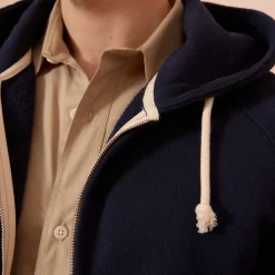 HAST Sweat à capuche zippé marine><noscript><img width=