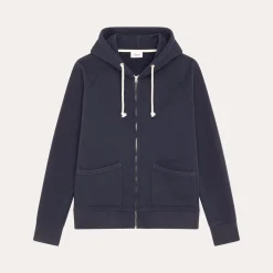 HAST Sweat à capuche zippé marine><noscript><img width=