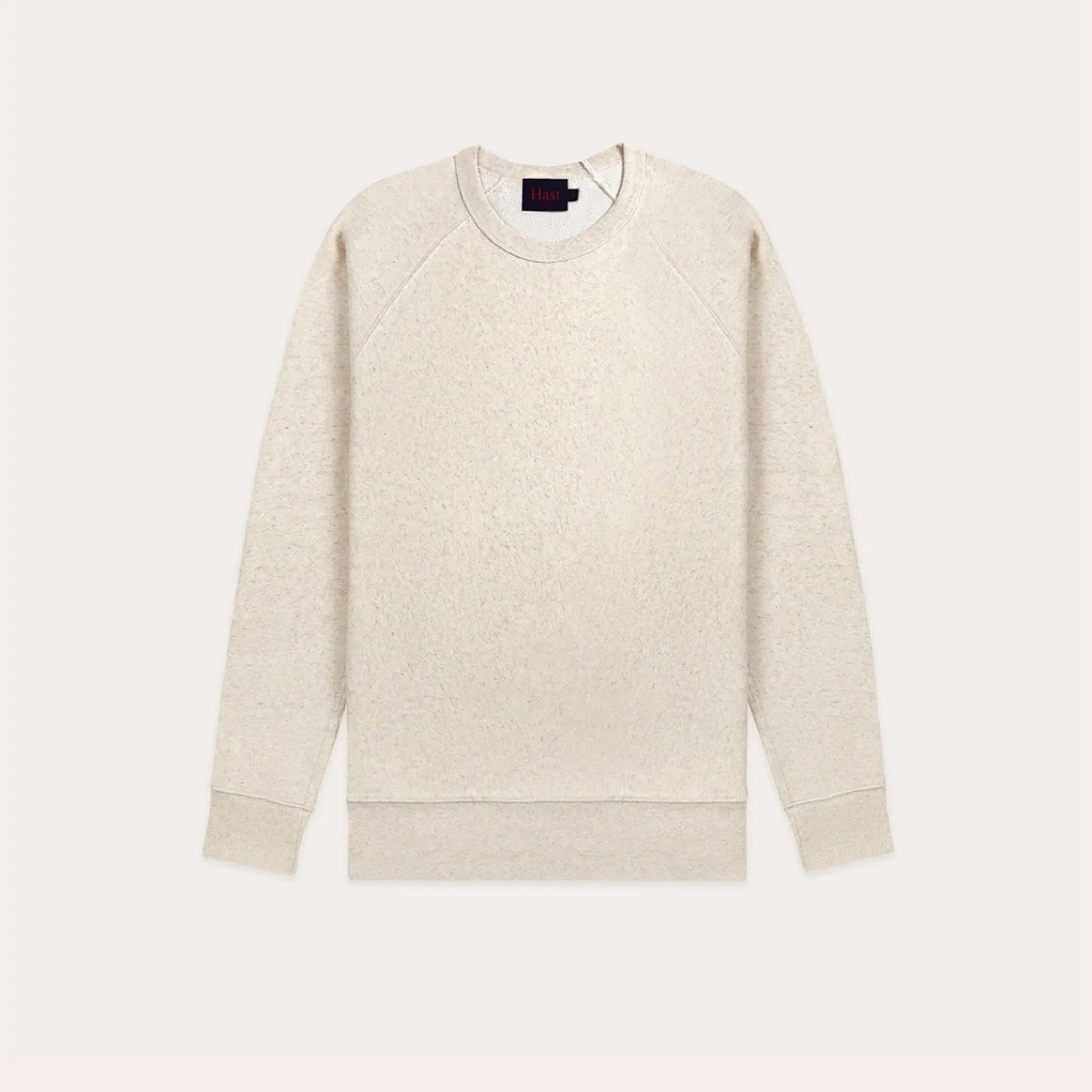 HAST Sweatshirt en coton biologique et lin écru chiné> Maille