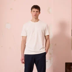 HAST T-shirt en coton et lin écru> Les Essentiels | T-Shirts Et Polos