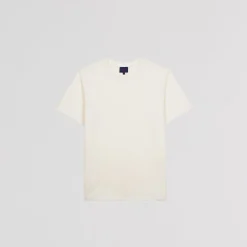 HAST T-shirt en coton et lin écru><noscript><img width=