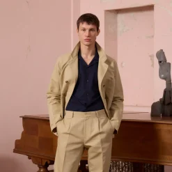HAST Veste de travail croisée en coton et lin><noscript><img width=