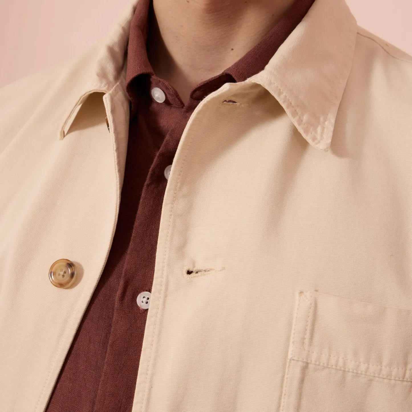 HAST Veste de travail en coton écrue> Vestes De Travail