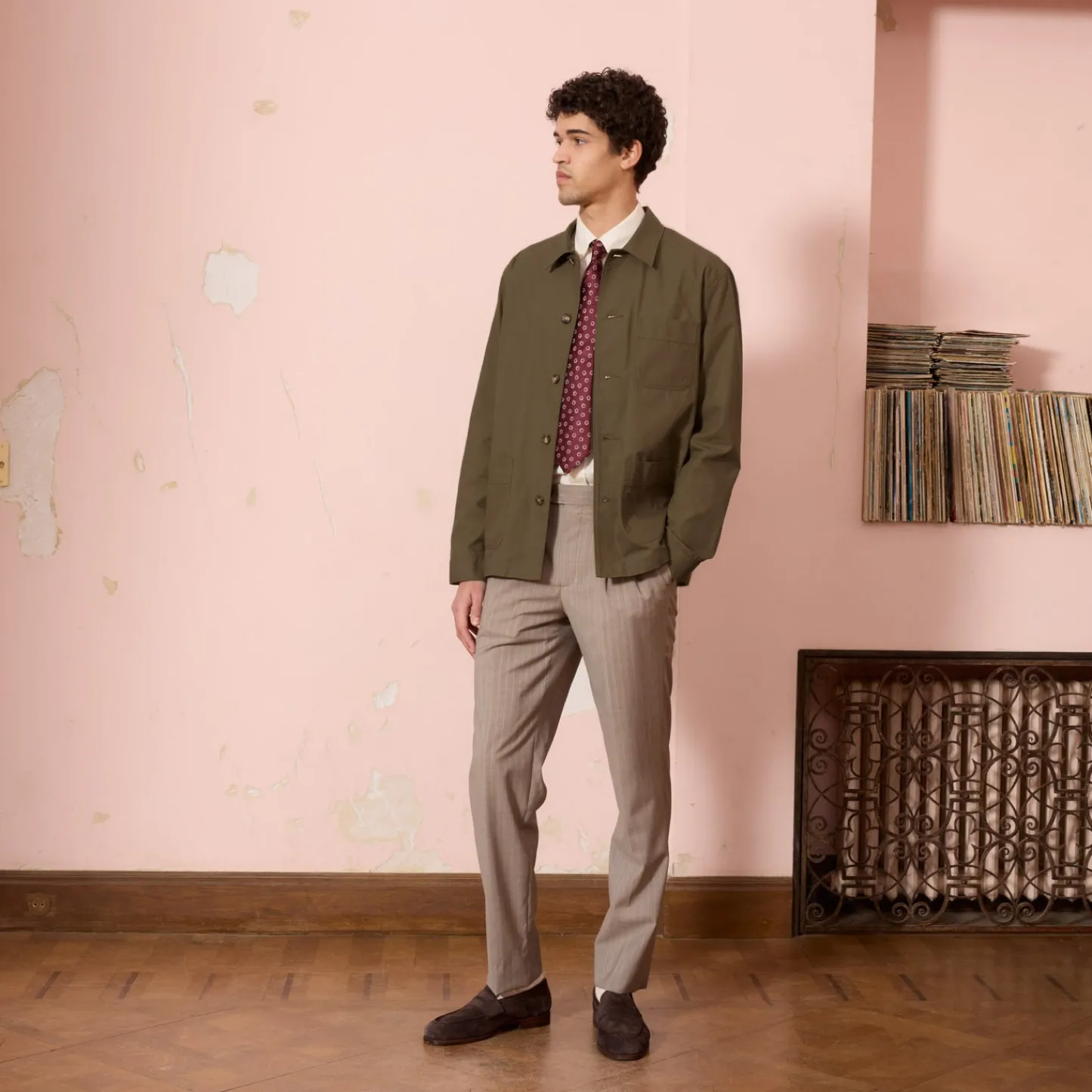 HAST Veste de travail en ripstop japonais kaki> Vestes De Travail