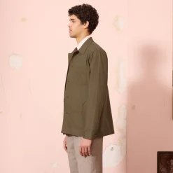 HAST Veste de travail en ripstop japonais kaki><noscript><img width=