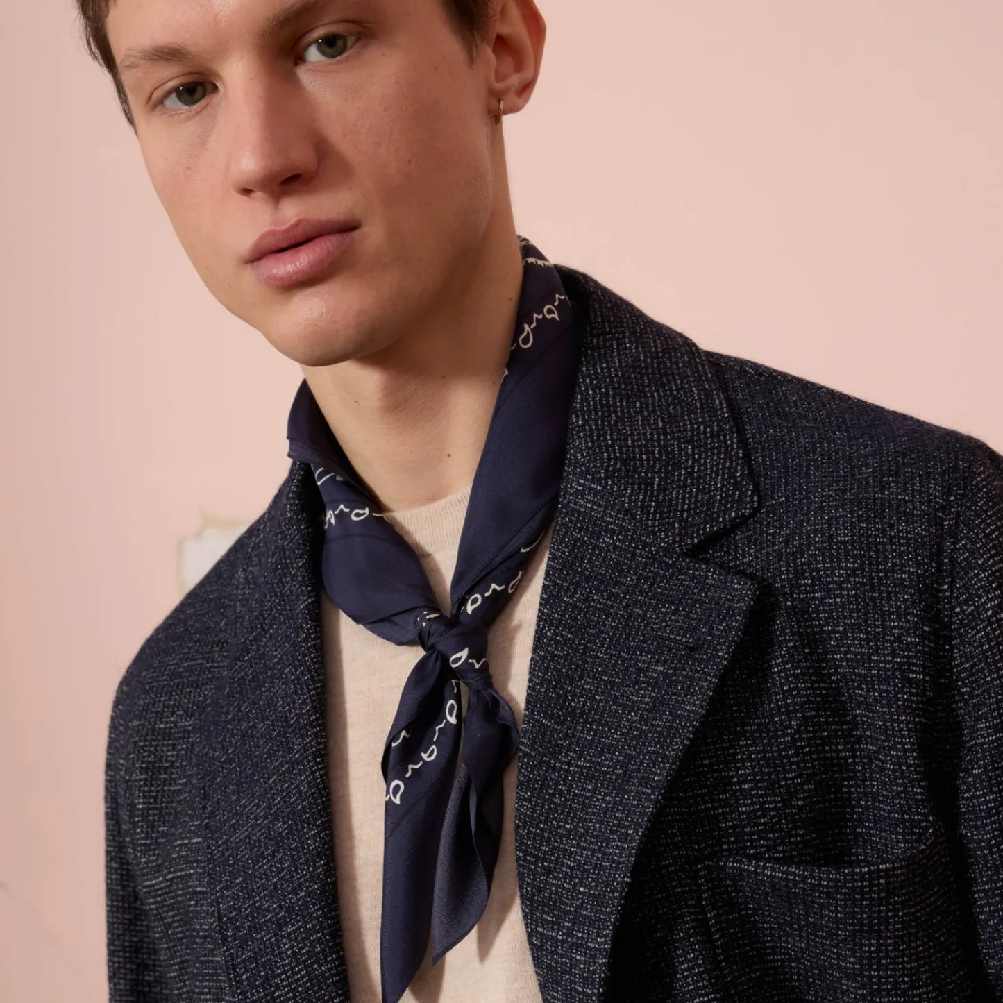 HAST Veste tailleur déstructurée en laine marine chiné> Vestes